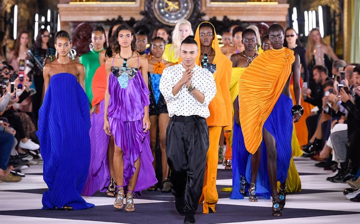 Balmain S20 Runway looks with an 80's feel!