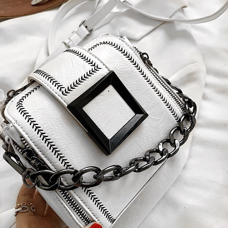 Stitched Chain Cross Bag