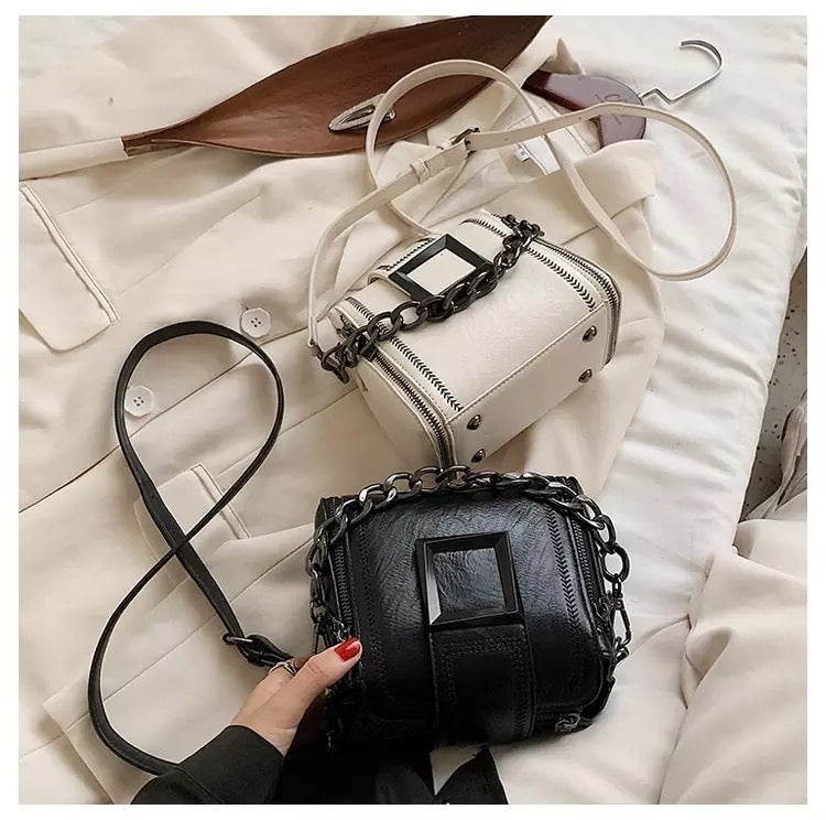 Stitched Chain Cross Bag