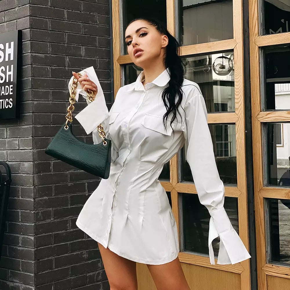 Embellished Shirt Dress