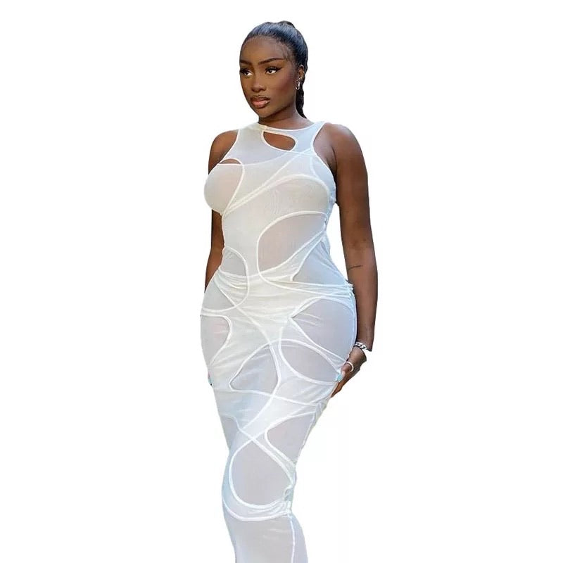 Mesh Maxi Dress