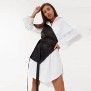 Asymmetrical Faux Leather Vest